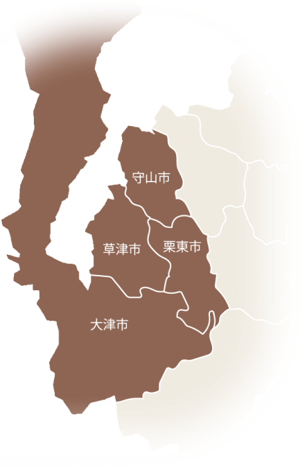 営業エリアの地図