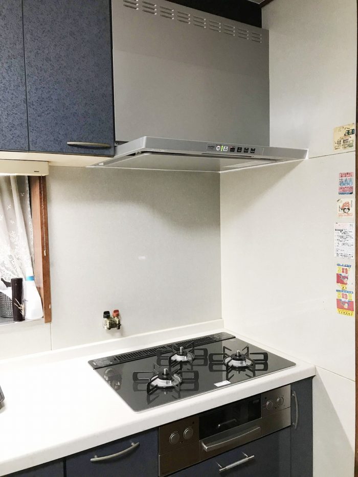 滋賀県大津市I様邸ビルトインコンロ・レンジフード施工後