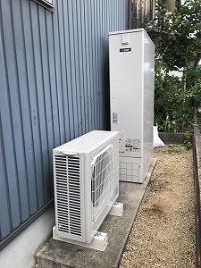 大津市Ｎ様邸エコキュート施工後