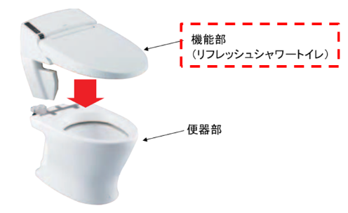 LIXILサティスの便座部分から水漏れ。機能部のみの取り換えで費用も 