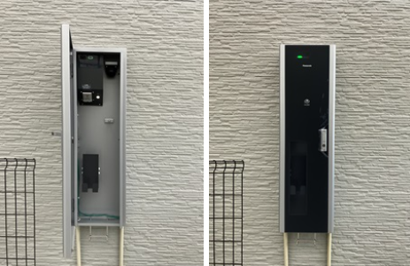 パナソニック ELSEEV cabi”充電ケーブルが格納できる”EV充電設置 