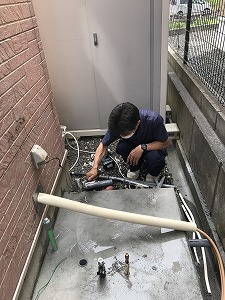 草津市T様邸エコキュート工事1