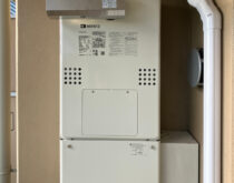 草津市のマンションにて暖房機能付きのエコジョーズを取替え（ノーリツGTH-CP2461SAW3H-L-1 BL）